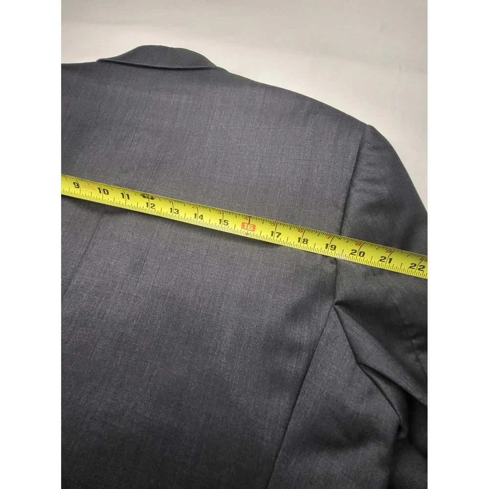 Jos. A. Bank 44 Short/38 Waist Mens 2 Piece Suit Charcoal Gray Blazer Pants Set